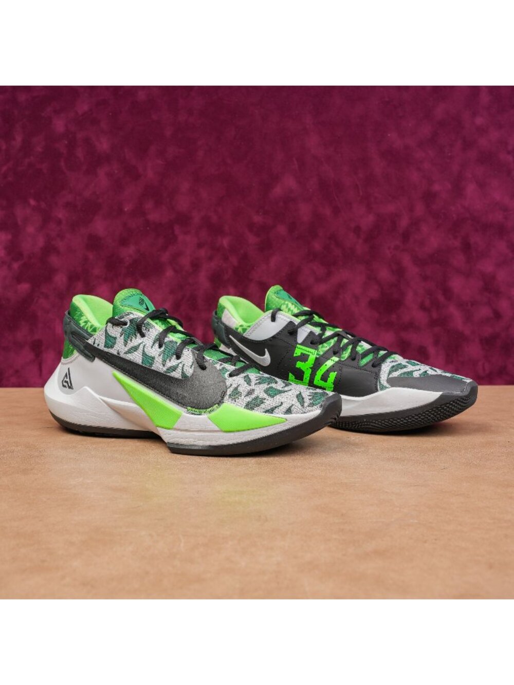 Nike Men AIr Zoom Freak 2 Naija Green Laceup Sneakers Shoes size 10